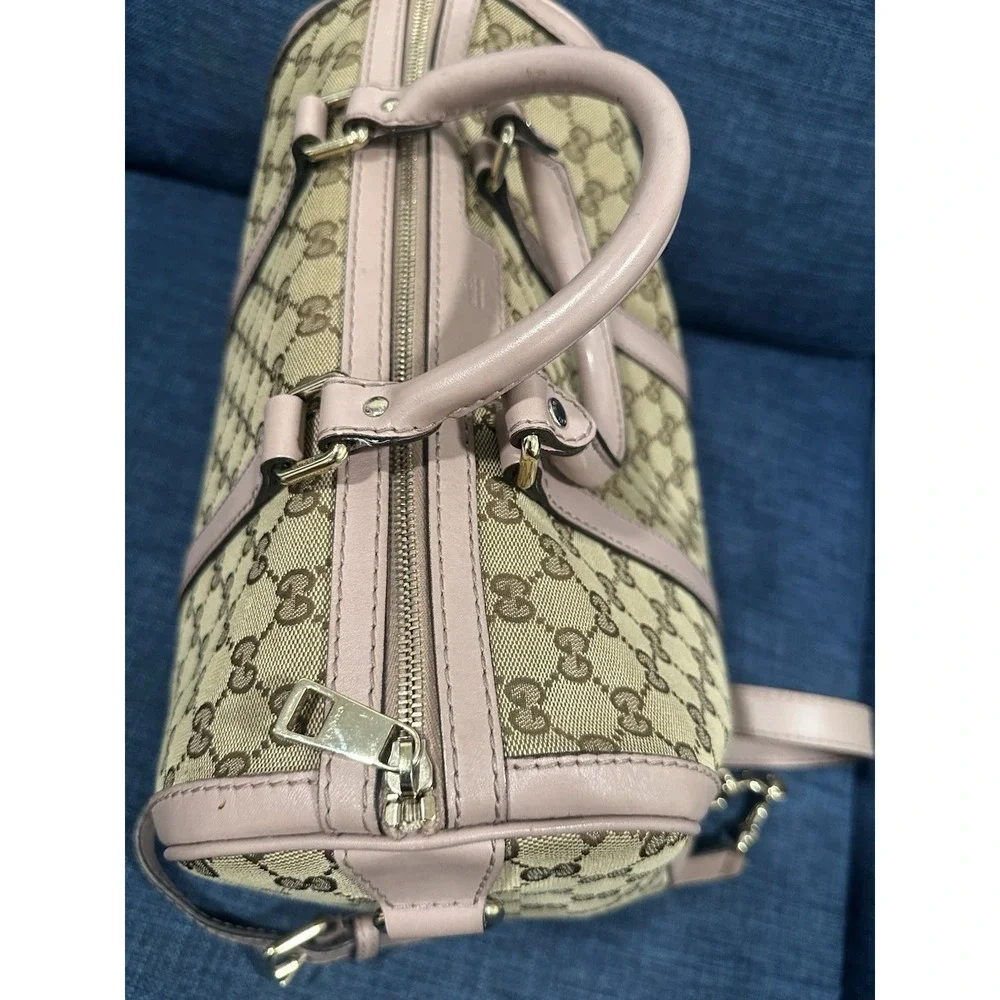 Authentic Pink Gucci Boston Bag